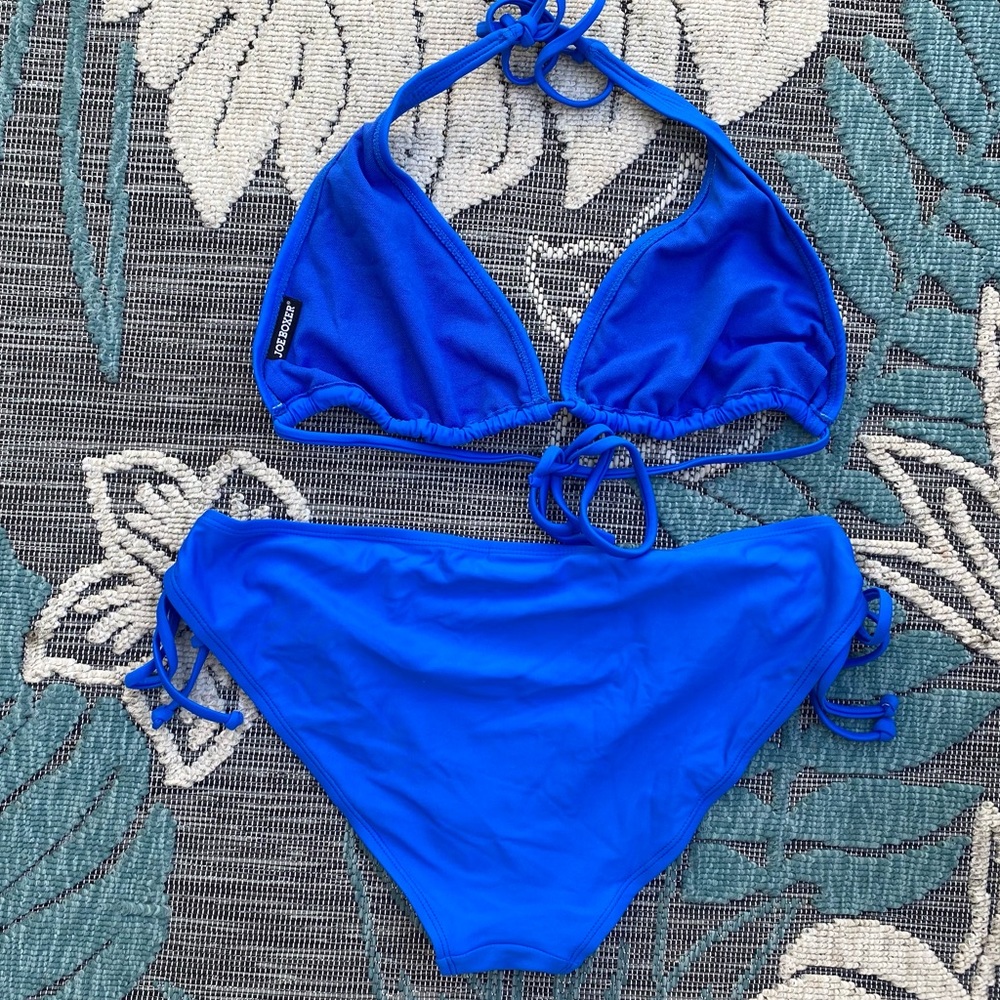 BUNDLE! Ocean Pacific && Joe Boxer Royal Blue Bikini set XL - Picture 15 of 16